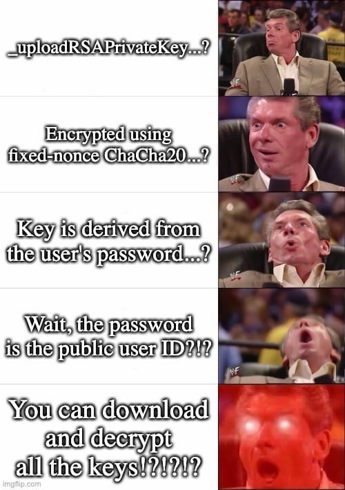 TeleGuard’s implementation of encryption makes it essentially pointless and the app is not architected to protect user communications (source: Trail of Bits)