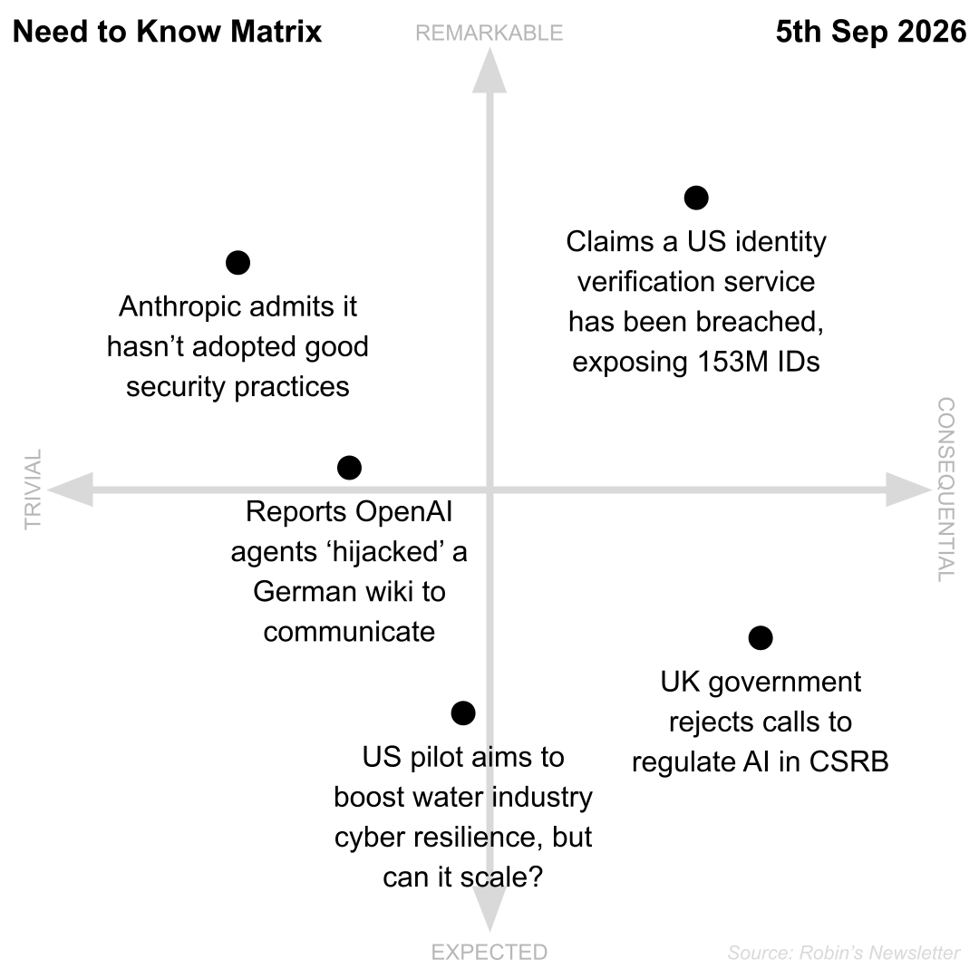 Need to Know, 5th September 2026